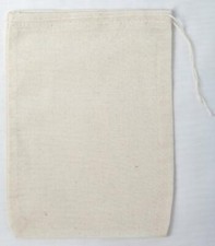 50 (8x10) Natural Cotton Muslin Drawstring Bags Made in America