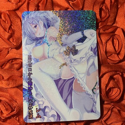 REM RE:ZERO PRETTY GIRLS Goddess ANIME WAIFU Holo Card BRIDE