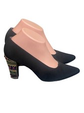 STUART WEITZMAN VINTAGE SHOES JEWELED HEELS SPAIN 8B EVENING