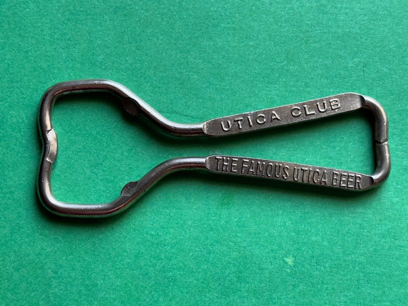 VINTAGE UTICA CLUB BEER BOTTLE CONE TOP CAN OPENER WEST END BREWING NEW YORK