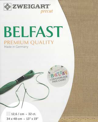 Zweigart Precut Belfast 32 count Dirty Linen 3609/326