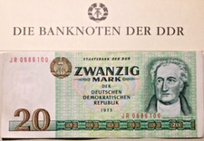 DDR 20 Mark 1975 ss Banknote Papiergeld Banknoten Geldschein