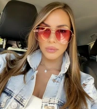 Big Pilot "KEY" OVERSIZED FLAT LENS Women Sunglasses Shades SHADZ GRADIENT