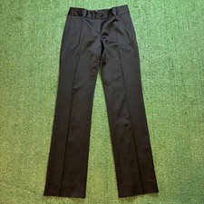 Dolce & Gabbana Women's Black Straight Leg Silk Trouser Pants SZ 38 XS Authentic