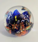 Vintage Murano Fish Aquarium Glass Paperweight, Art Glass Italy