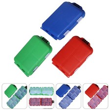 3 Pcs Portable Fishing Tackle Boxes Compartments Storage Case