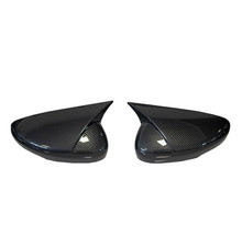 2X Carbon Look Side Mirror Cap Covers For Ford Escape 2020-2026 W/O Mirror Light
