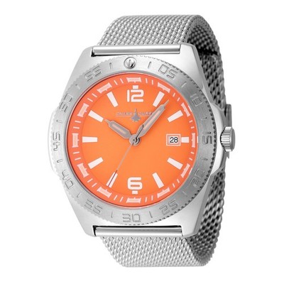Chase Durer By Invicta Mens 45mm Orange Super Nova Glow Mesh Band Watch CDW-0180