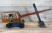 Vintage Wyandotte Lima Sturdy Construction 1940's Tin Litho Diesel Shovel Crane