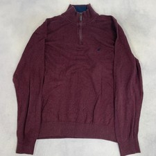 Nautica Knitted Jumper 1/4 Zip Knit Sweater With Logo Men's L