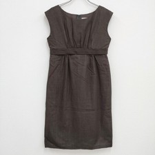 MARGARET HOWELL MHW09720417351 Wool Blend Sleeveless dress Brown 3-0604S  
