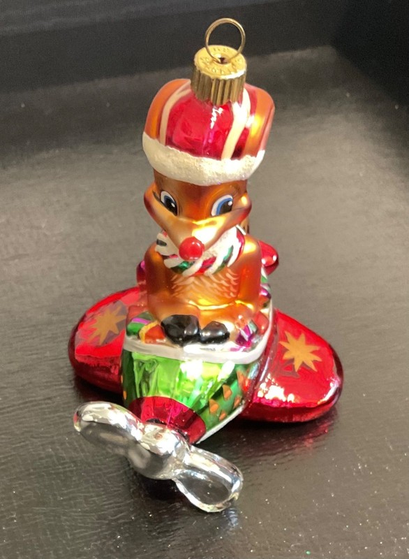 Christopher Radko Sparkle Bright Rudolph In Plane