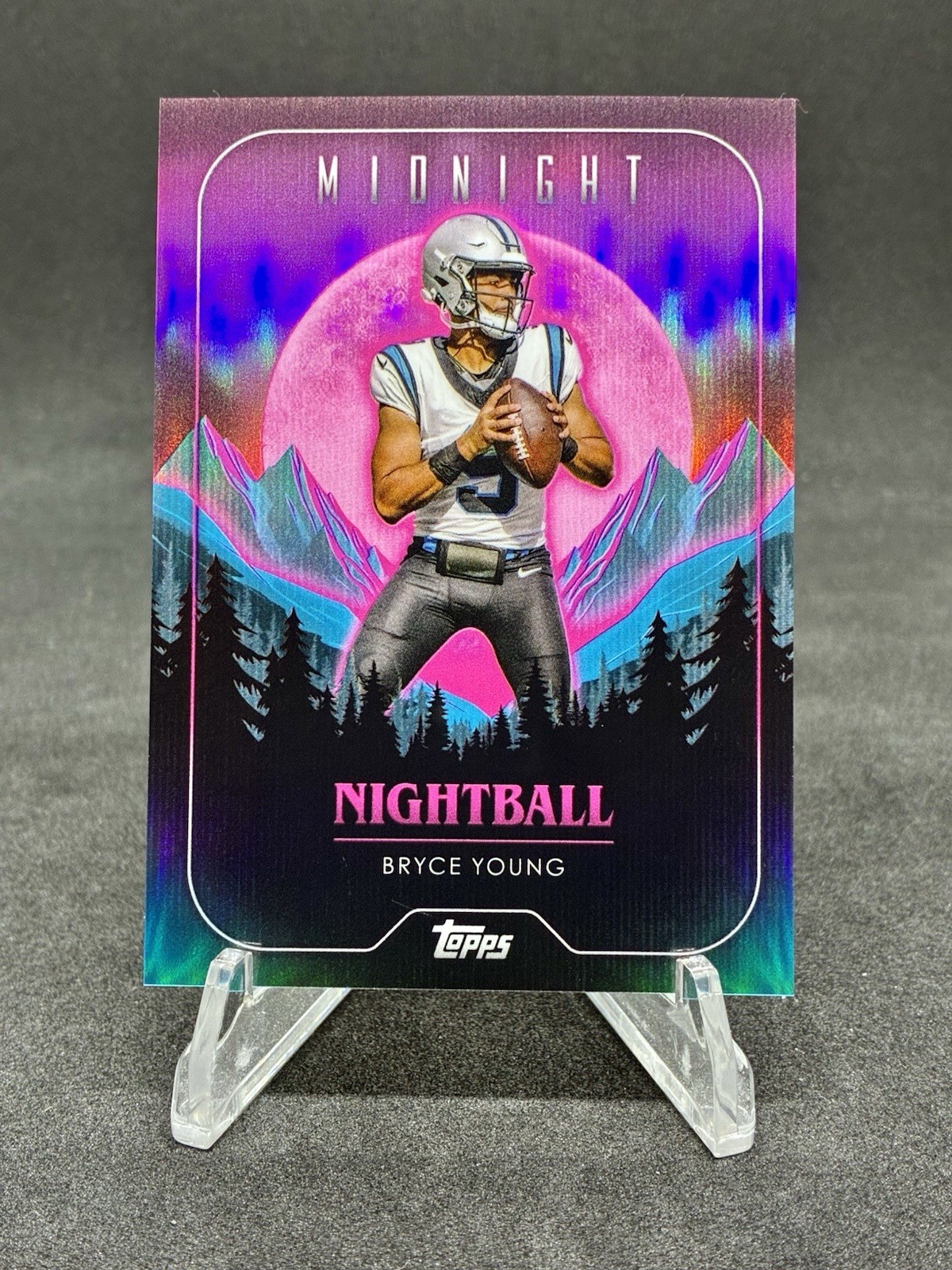 BRYCE YOUNG 2024 Topps Midnight Nightball Card #NB-30 Panthers 🔥🔥🔥!