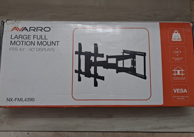 Avarro NX-FML4390 Full-Motion Large Wall Mount 43''-90'' Displays 120 LB UL,ULC