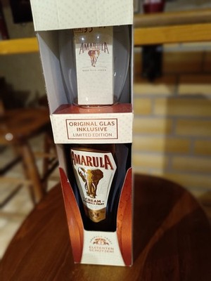 Original Glas Inklusive Limited Edition Amarula Cream und Marula Fruit Likör 0,7