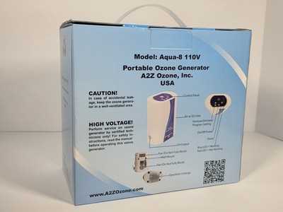 A2Z Ozone Aqua-8 110V Portable Ozone Generator Water Air Purifier System NEW 