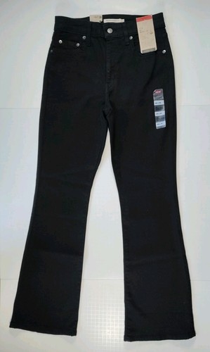 LEVI'S-NWT-Women's 725 High Rise Bootcut Stretch Denim Black Jeans-Size 29x30 - Picture 2 of 15