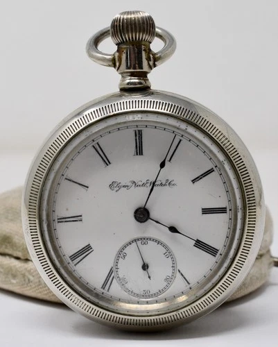 1887 Antique ELGIN Grade 74 Pocket Watch 18s 11j - Good Running Silverode