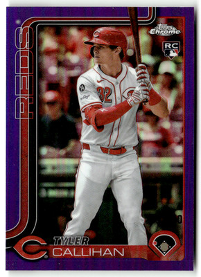 2025 Topps Chrome MLB No. USC156 Tyler Callihan Rookie Purple Refractor 203/250