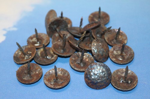 10-CLAVOS, clavo rústico moldeado a mano, decoración de campo, cabeza de clavo aspecto martillado de 1-1/4" - Imagen 8 de 19