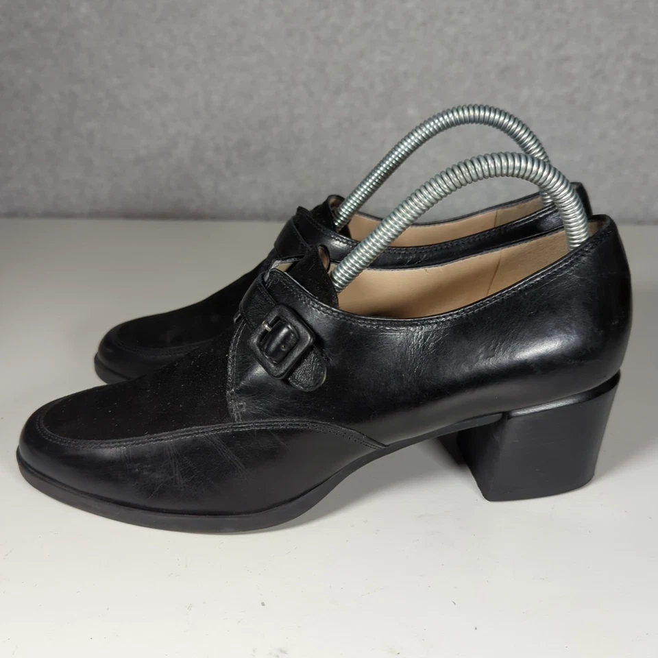 Enzo Angiolini 10M Negro Tacones Gruesos Zapatos de Bomba Escuela Niña Juegos con disfraces Mary Jane Foto 3 de 4