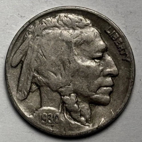 1930 Indian Head Buffalo Nickel. Good Date!!  Nice Coin!!