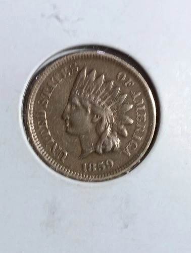 1859 CN Indian Head Cent Fine+ Problem Free, 1 Year Type Coin Item KBS10