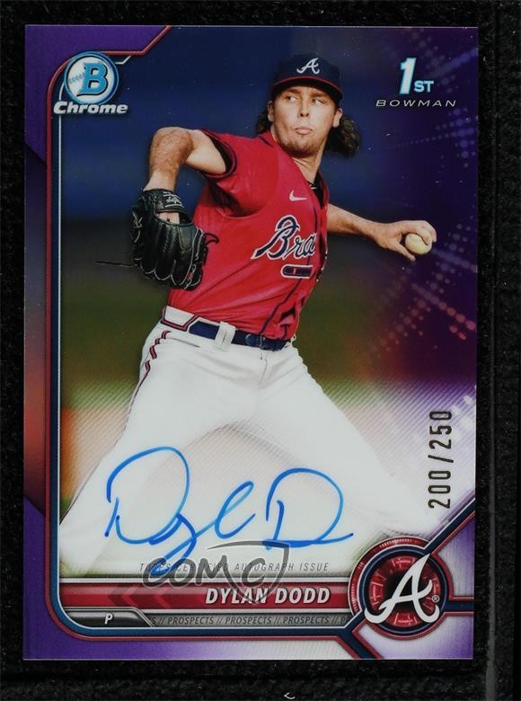 2022 Bowman Chrome Prospect Purple Refractor /250 Dylan Dodd #CPA-DD Auto 0l44