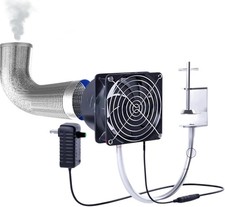 Adjustable Fume Extractor with 10ft Pipe for Soldering Stained Glass Laser DIY