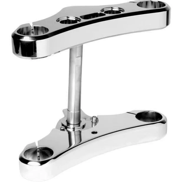 Árbol triple Accutronix Elite 49 mm - 5 grados Rastrillo, deslizamiento medio - motocicleta cromada Foto 3 de 4