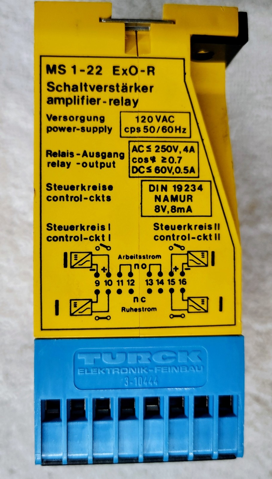 TURCK ELECTRONIK-FEINBAU MS 1-22 EXO-R AMPLIFIER RELAY