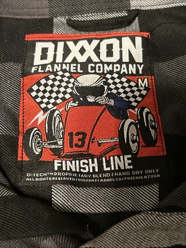 Dixxon Flannel Company “Finish Line” Black/White, Men’s Size Medium - Picture 2 of 9