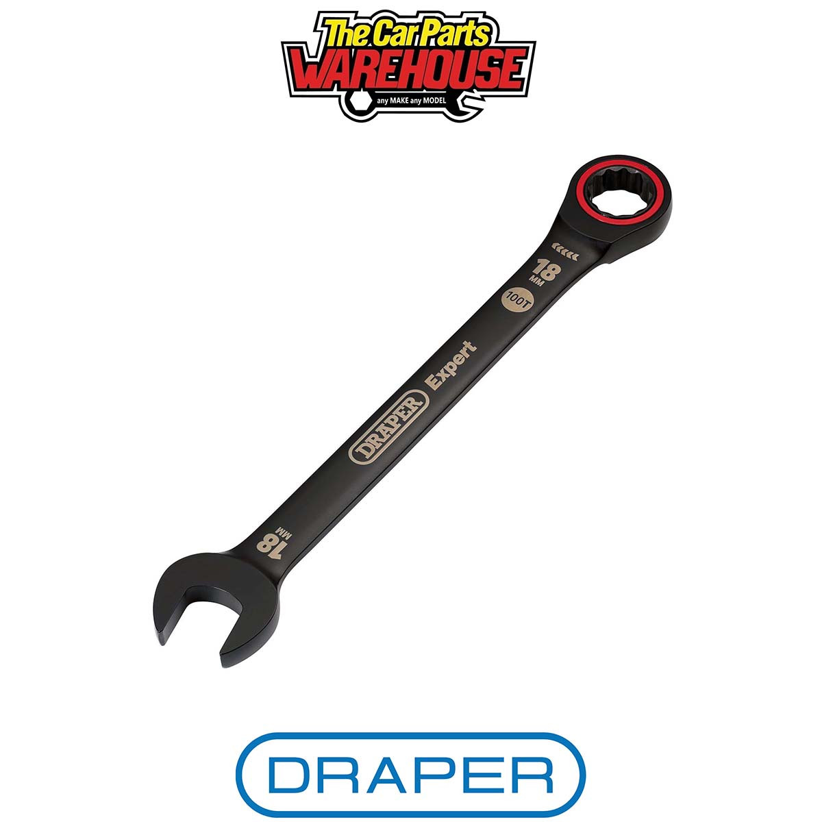 Draper Expert 03891 HI-TORQ® Metric Ratchet Combination Spanner 18... - Image 3