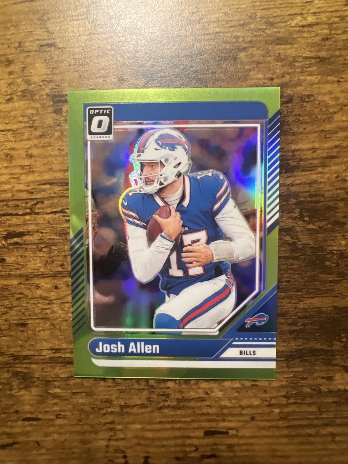 Josh Allen Lime Green Rare /50 2024 Panini Donruss Optic Hobby Buffalo Bills #19
