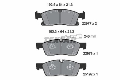 Für MASERATI LEVANTE 3.0/3.0D 06.16- Bremsbeläge (Satz) Vorderseite
