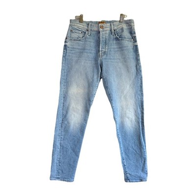 Mother Jeans The Stinger Flood Camera Obscura 27  29 Button Fly Light Blue Denim