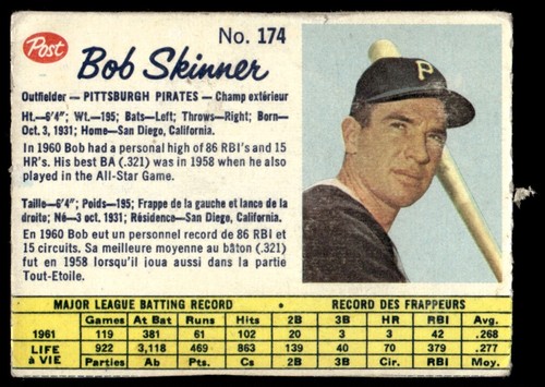 1962 Bob Skinner #174