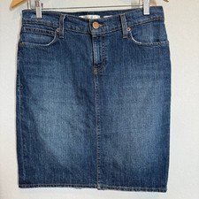 Women's Vintage Old Navy Denim Blue Jean Straight Skirt Size 6