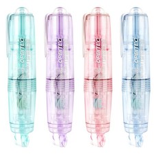 4 PCS Refillable Retractable White Correction Tape Pen Shaped Applicator