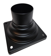 Square Pier Mount Base Black for Outdoor Post Light Fixtures 6" C6359 BK