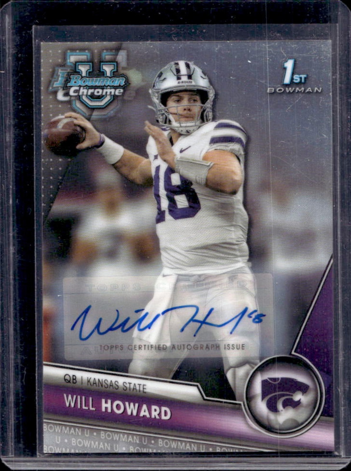 2023 Bowman U Chrome Will Howard Prospect Auto #93 Wildcats