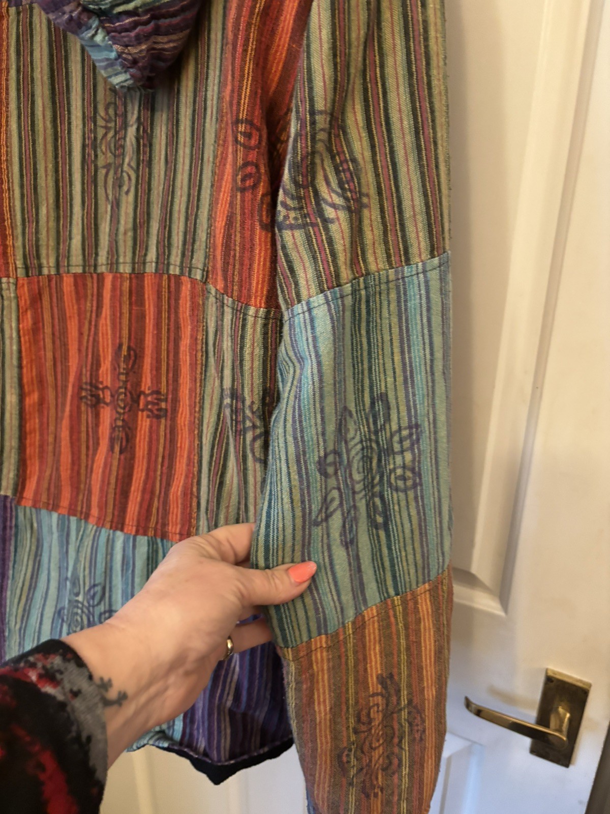 FUNKY THREADS Patchwork Coat Unisex Jacket Boho H… - image 5