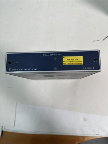 Sigma Electronics Series 2100 Control Unit Rack Mount SS-2100-2 Used Untested