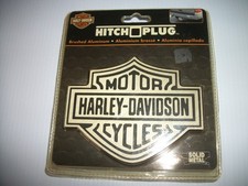 Harley Davidson Brushed Aluminum Trailer Hitch Plug Cover 2238 New Unopened Harley Davidson Brushed Aluminum Trailer Hitch Plug Cover 2238 New Unopened