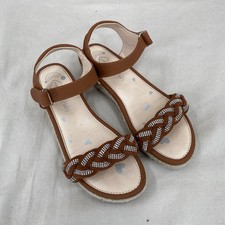 Dream Pairs Girls Espadrille Flatform Platform Wedge Sandal Brown Size 3