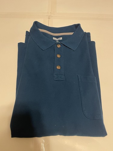 Duluth Trading Co. Polo Shirt Men’s XXL Cotton Short Sleeve Collared Blue Heavy