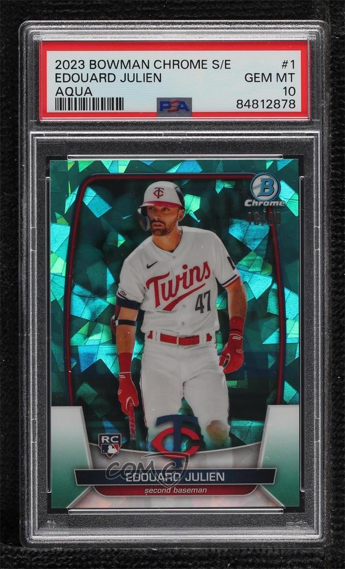 2023 Bowman Chrome Sapphire Edition Aqua 48/99 Edouard Julien #1 Rookie RC 06bg