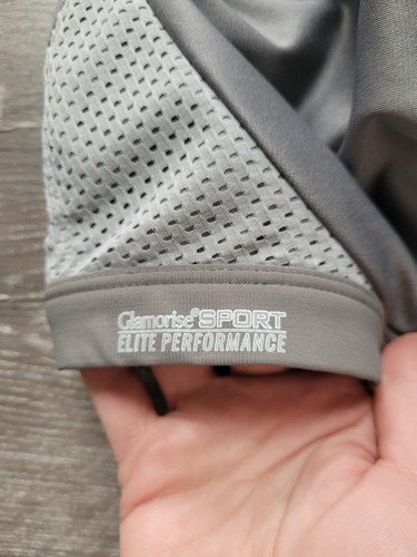 Pre-Owned GLAMORISE 46F Sport Elite Performance Two Tone Grey Sports Bra 9066 - Picture 4 of 13