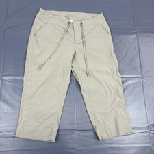 Columbia Pants Womens 6 Gray Omni-Shade Capri Drawstring Hiking Quick Dry