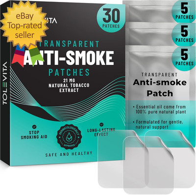 Anti- Smoke Herbal Patches Transparent 21 Mg Help Reduce Cravings 30 pcs
